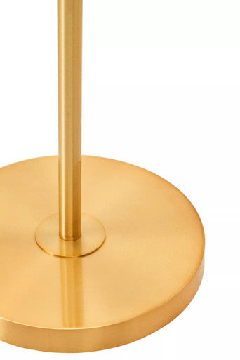 Clear Crystal Floor Lamp with Gold Metal | Hutchinson