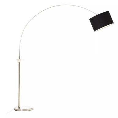 Satin Nickel Finish Metal Floor Lamp | Hubert