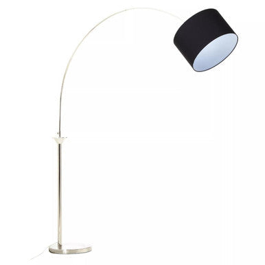 Satin Nickel Finish Metal Floor Lamp | Hubert