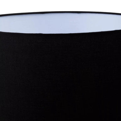 Black Snake Leather Effect Table Lamp with Chrome Base | Hanah