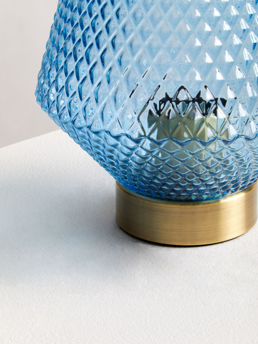 Blue Glass Table Lamp | Noble