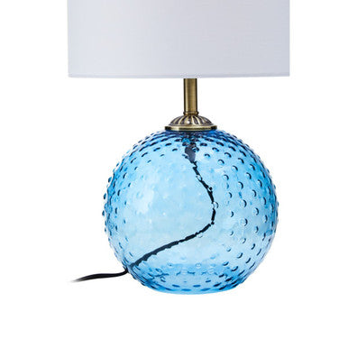Blue Glass Table Lamp | Noa