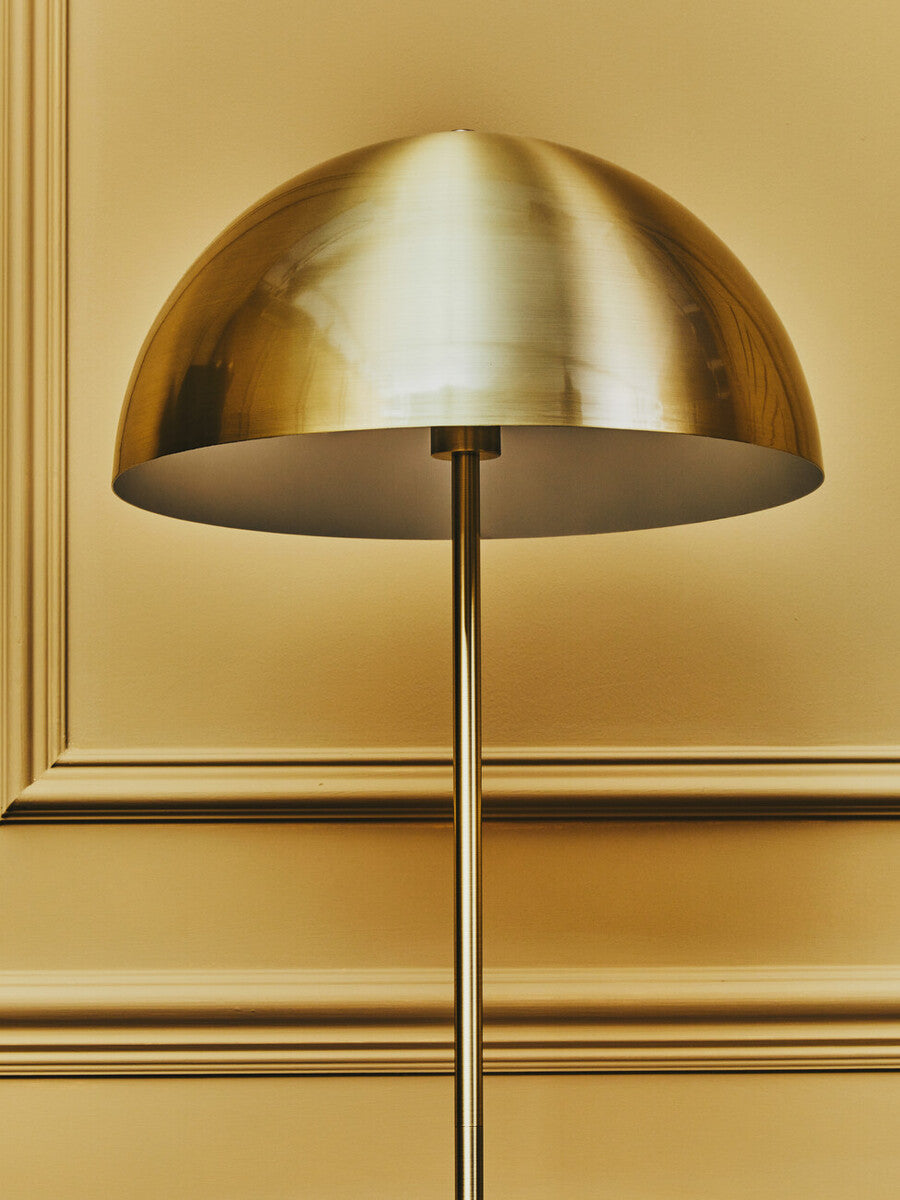 Brushed Brass Table Lamp with Black Marble Base | Murdoch