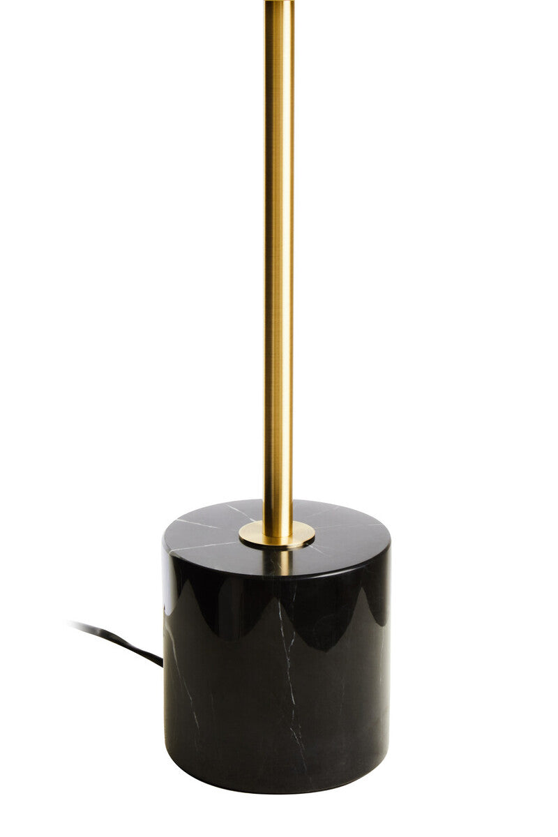 Brushed Brass Table Lamp with Black Marble Base | Murdoch