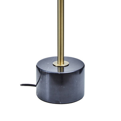 Brushed Brass Table Lamp with Black Marble Base | Palais