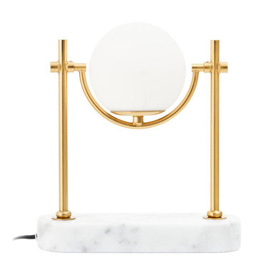 Marble And Gold Orb Table Lamp | Zalika
