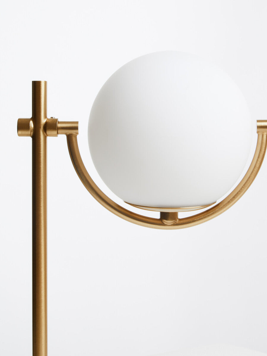 Marble And Gold Orb Table Lamp | Zalika