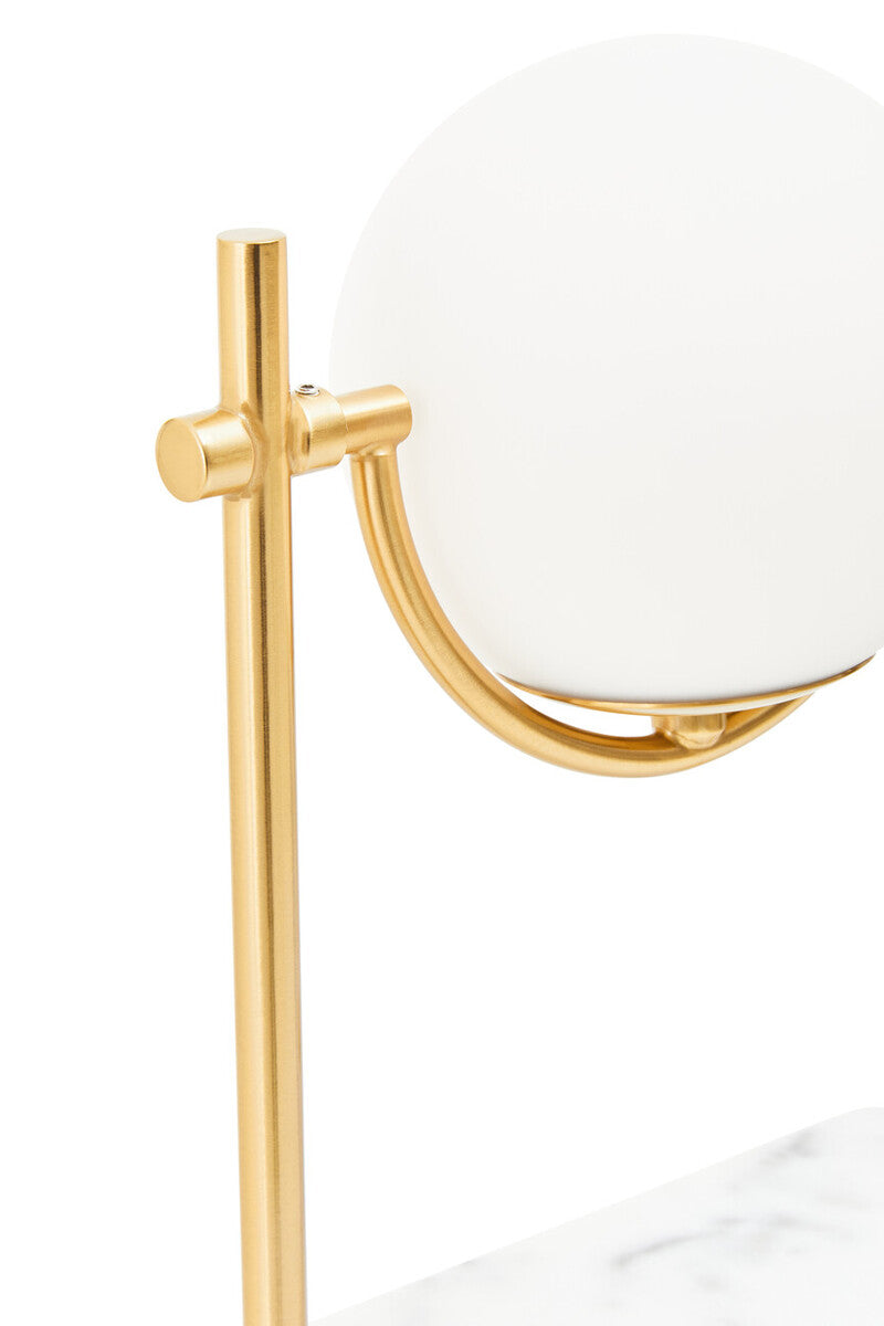 Marble And Gold Orb Table Lamp | Zalika