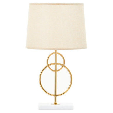 White And Gold Circles Table Lamp | Zara