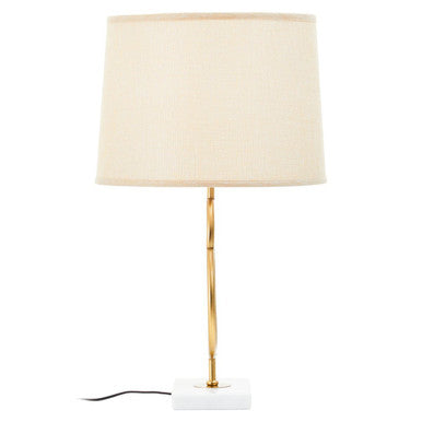 White And Gold Circles Table Lamp | Zara
