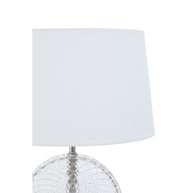 Glass And Brushed Chrome Table Lamp | Zarni