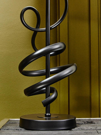 Matte Black Squiggle Table Lamp | Zavi