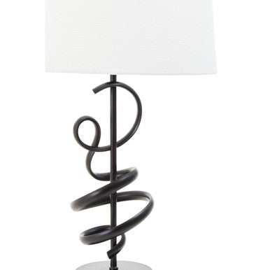 Matte Black Squiggle Table Lamp | Zavi