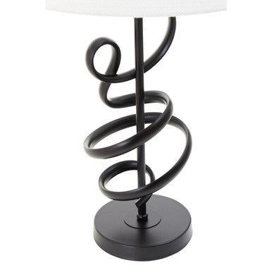 Matte Black Squiggle Table Lamp | Zavi