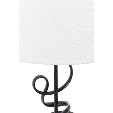 Matte Black Squiggle Table Lamp | Zavi
