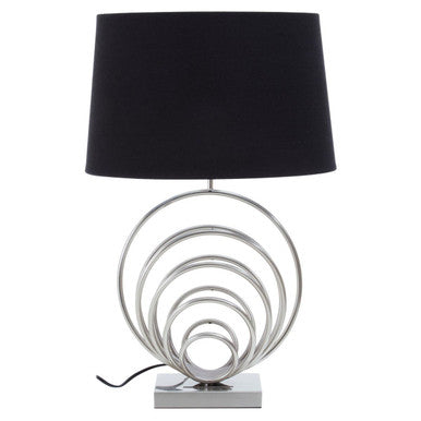Brushed Chrome Sphere Table Lamp | Zayda