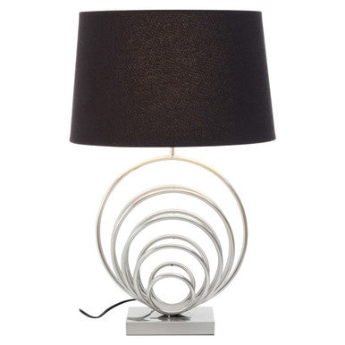 Brushed Chrome Sphere Table Lamp | Zayda