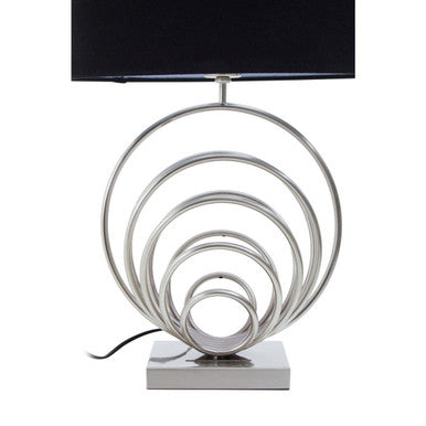 Brushed Chrome Sphere Table Lamp | Zayda