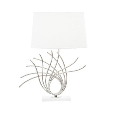 Brushed Chrome Spoke Table Lamp | Zaha