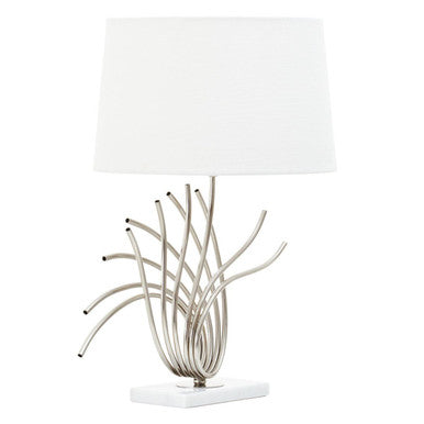 Brushed Chrome Spoke Table Lamp | Zaha