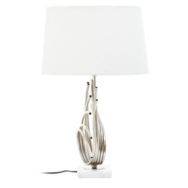 Brushed Chrome Spoke Table Lamp | Zaha