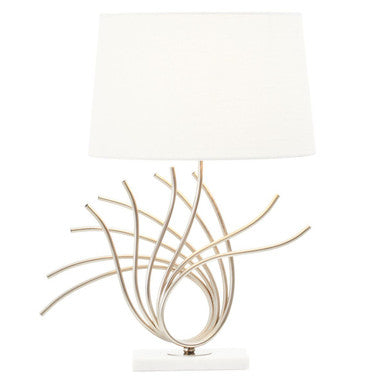 Brushed Chrome Spoke Table Lamp | Zaha