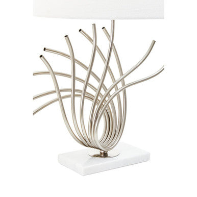 Brushed Chrome Spoke Table Lamp | Zaha