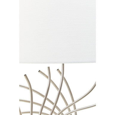 Brushed Chrome Spoke Table Lamp | Zaha