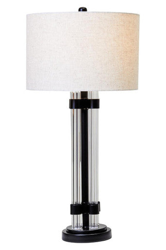 Matte Black and Ivory Table Lamp | Eman