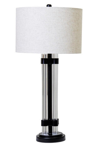 Matte Black and Ivory Table Lamp | Eman