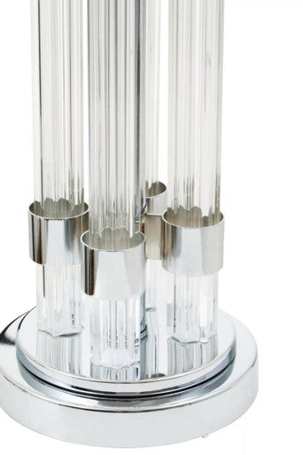 Matte Silver and Ivory Table Lamp | Eman