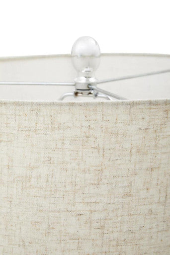 Matte Silver and Ivory Table Lamp | Eman