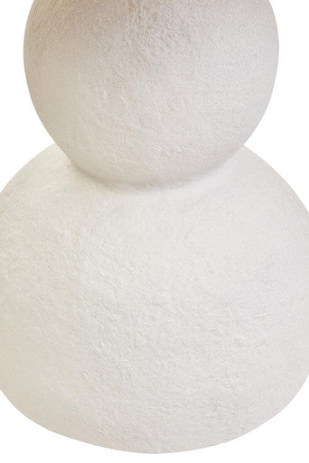 White Papier Mache Table Lamp | Carta