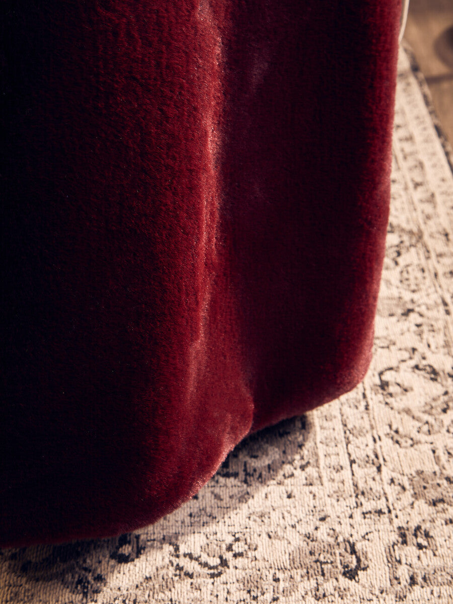 Bosie Red Wine Faux Fur Throw | Lamina