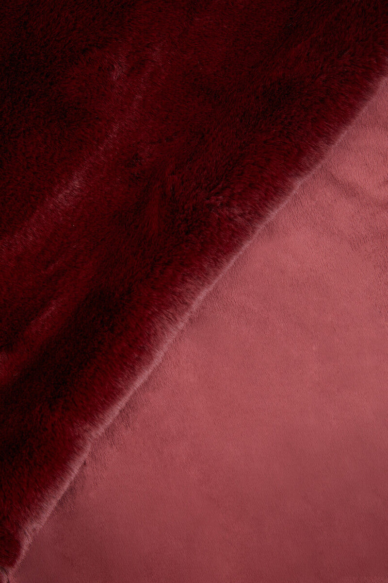 Bosie Red Wine Faux Fur Throw | Lamina