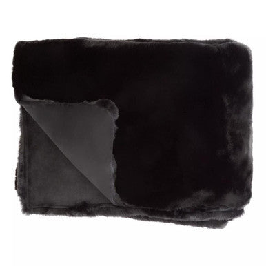 Bosie Black Faux Fur Throw | Lamina