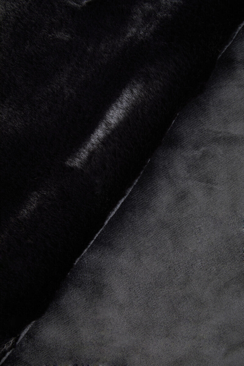 Bosie Black Faux Fur Throw | Lamina