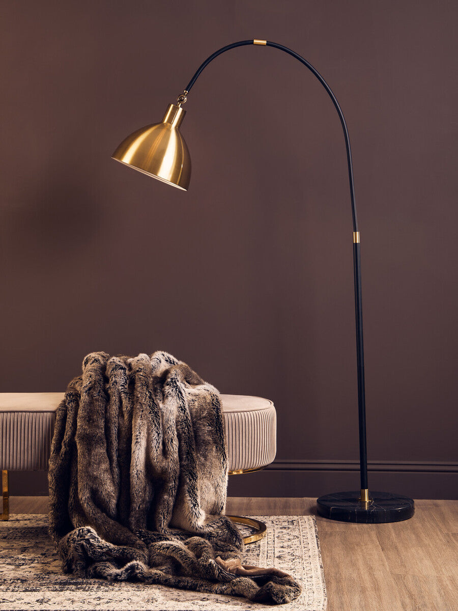 Bosie Mocha Ombre Fur Throw | Lamina