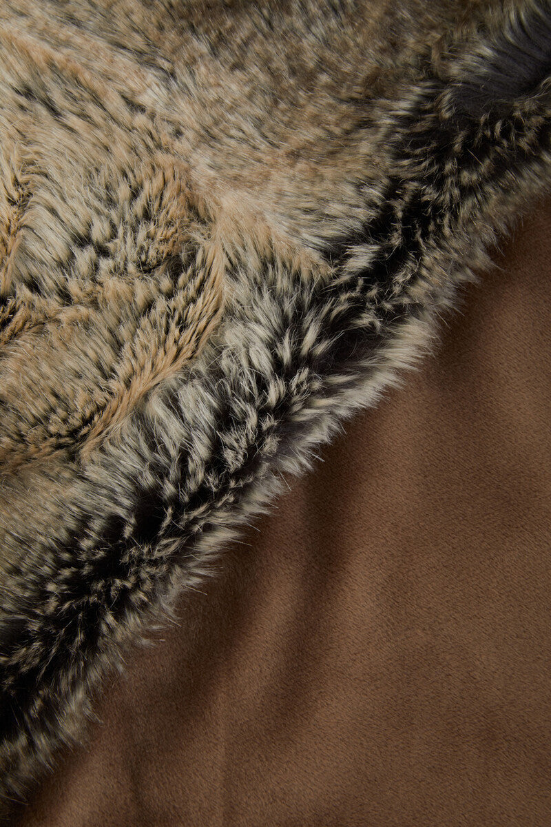 Bosie Mocha Ombre Fur Throw | Lamina