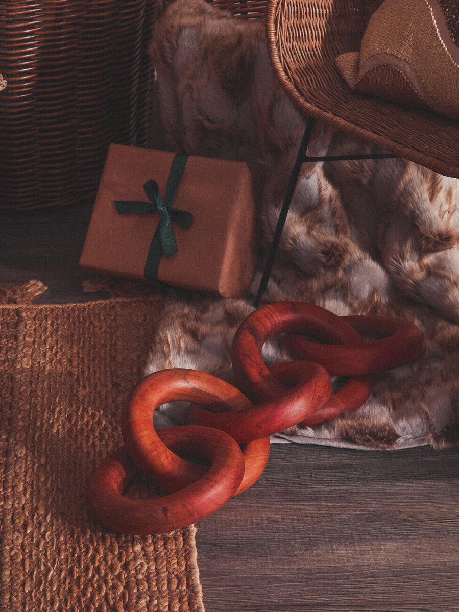 Bosie Grey and Natural Fur Throw | Lamina