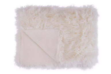 Bosie Cream Faux Fur Throw | Lamina