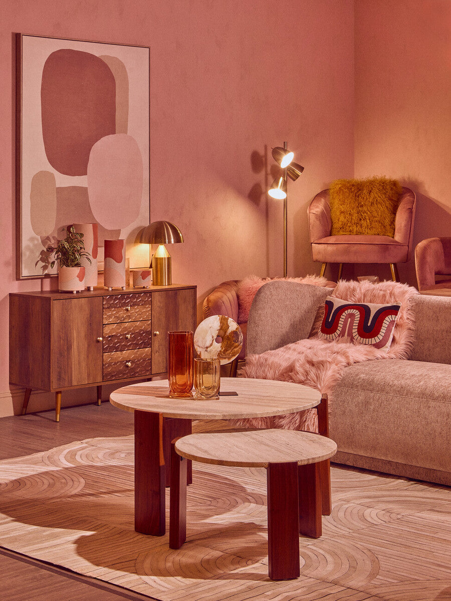 Bosie Pink Faux Fur Throw | Lamina