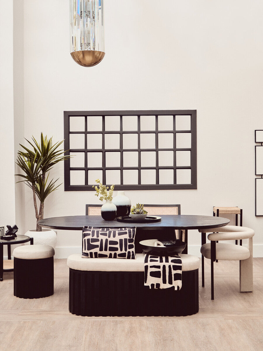 Natural and Black Throw | Bosie Ozella