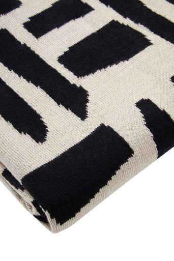 Natural and Black Throw | Bosie Ozella