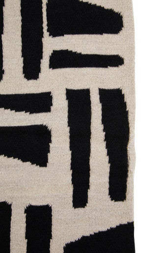 Natural and Black Throw | Bosie Ozella