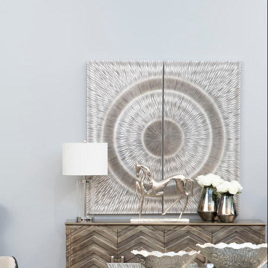 Silver Wood Carving Wall Art | Modello