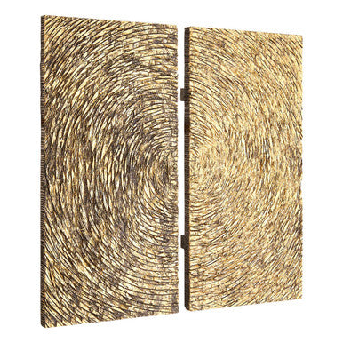 Wood Carving Gold Finish Wall Art | Modello