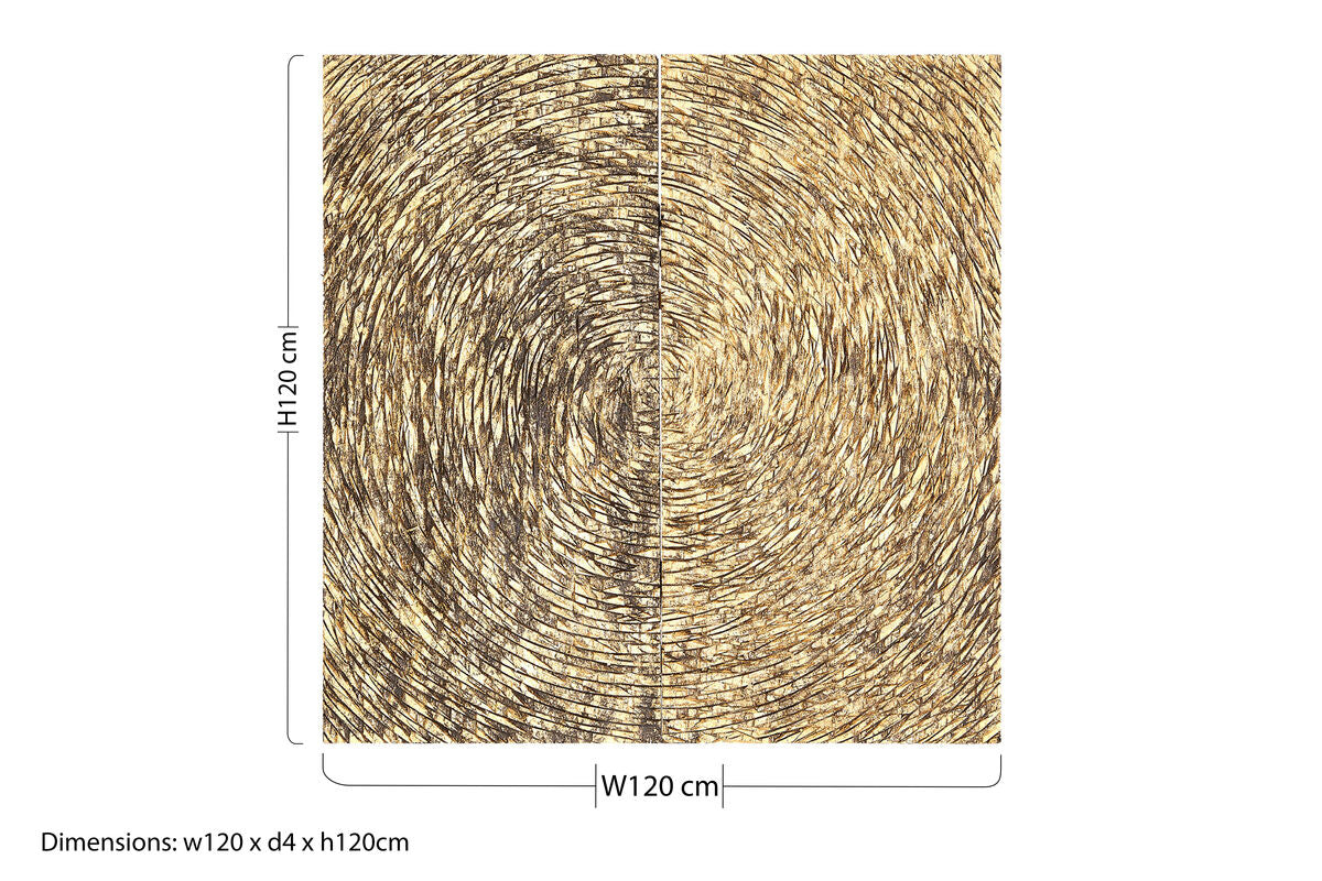Wood Carving Gold Finish Wall Art | Modello