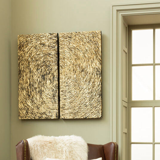 Wood Carving Gold Finish Wall Art | Modello