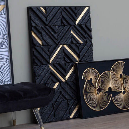 Black Wood Carving Wall Art | Modello